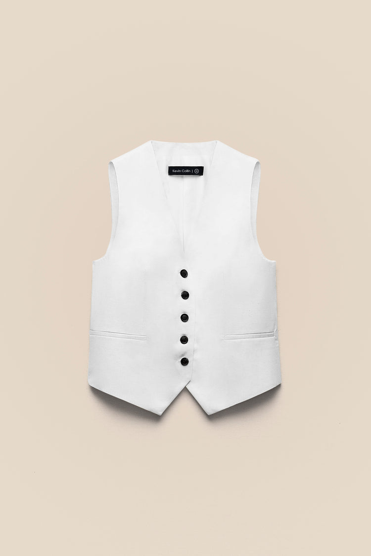 Linen Infused Waistcoat kevincollin.com