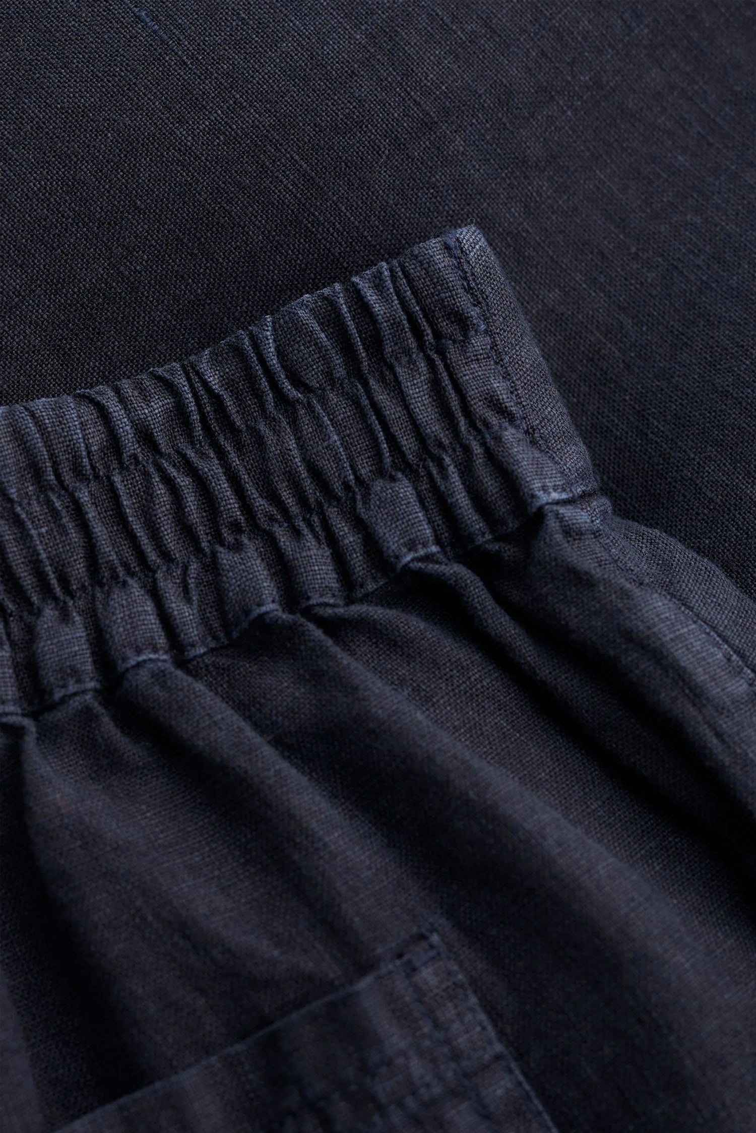 Navy Linen Culottes kevincollin.com