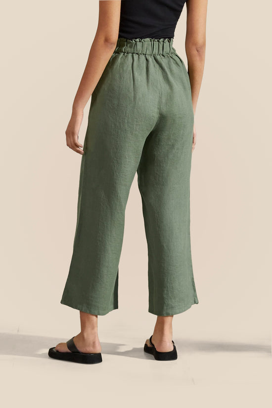 Linen Ruffle Trousers kevincollin.com