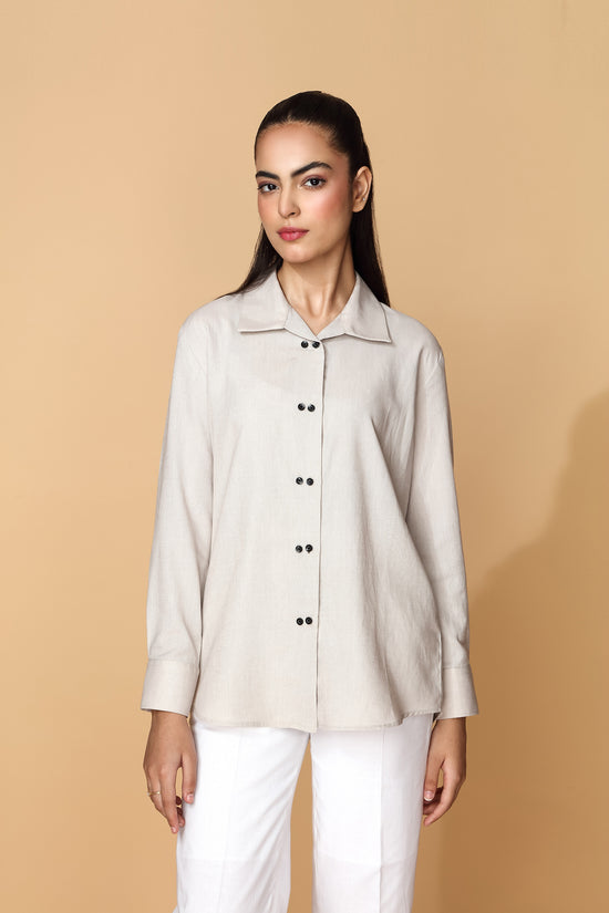 Linen Button-Up Shirt kevincollin.com