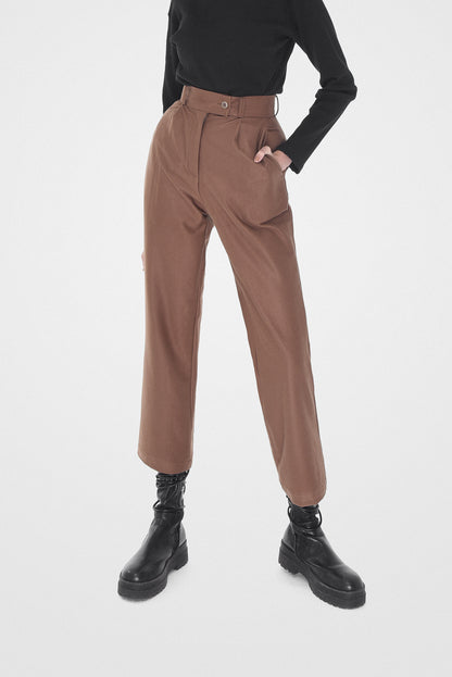 Brown Stretchable Pants kevincollin.com