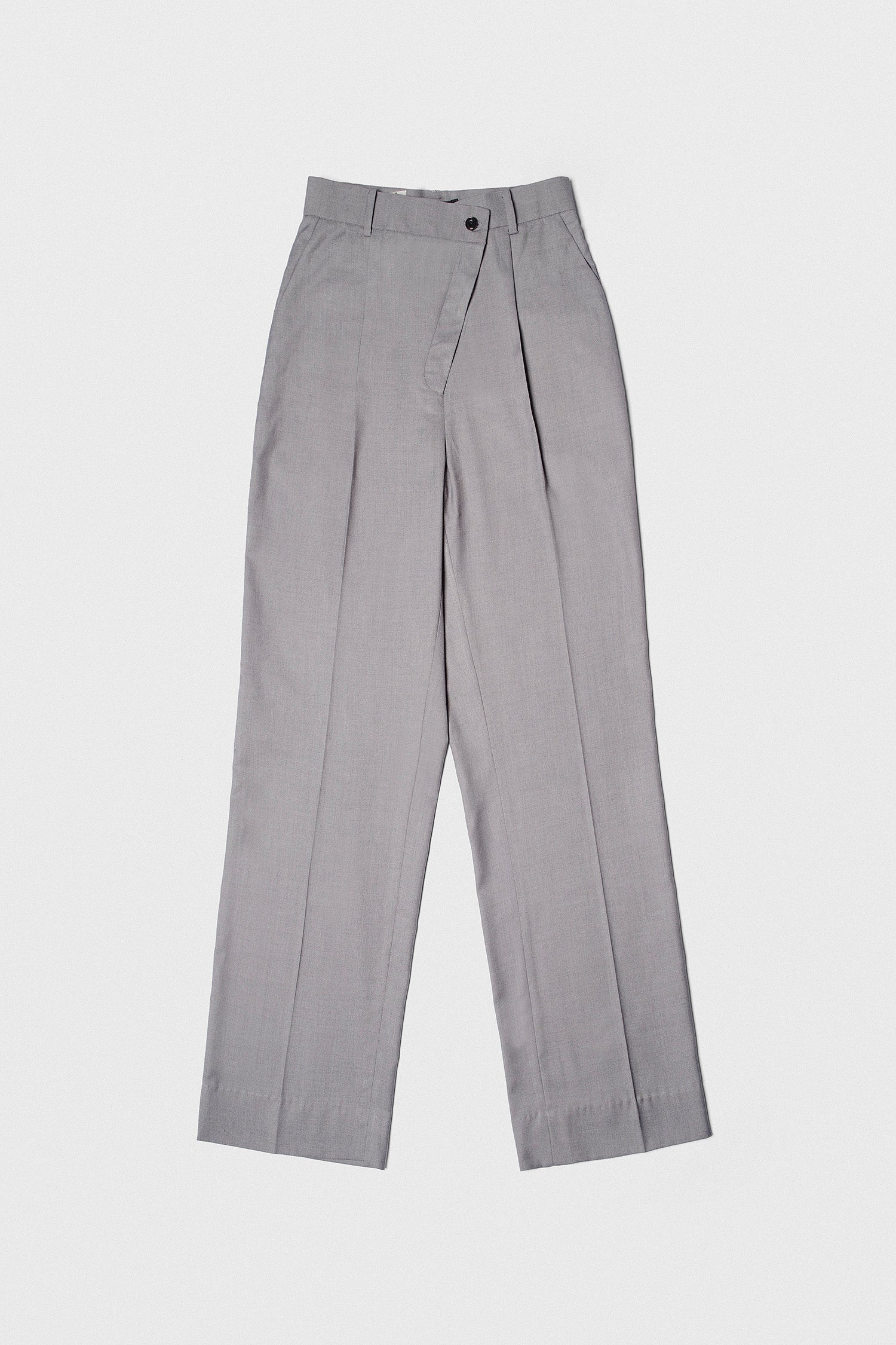 Steel Blue High Waisted Wide Leg Trousers kevincollin.com