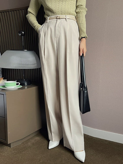 Pleated Wide Slacks kevincollin.com